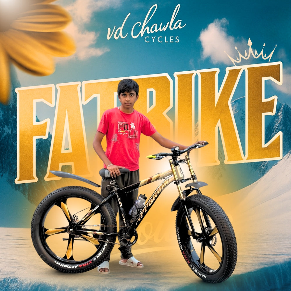 Appgrow 26T Fat Tyre Magwheel Cycle (21 Speed, Front Suspension, Gold)