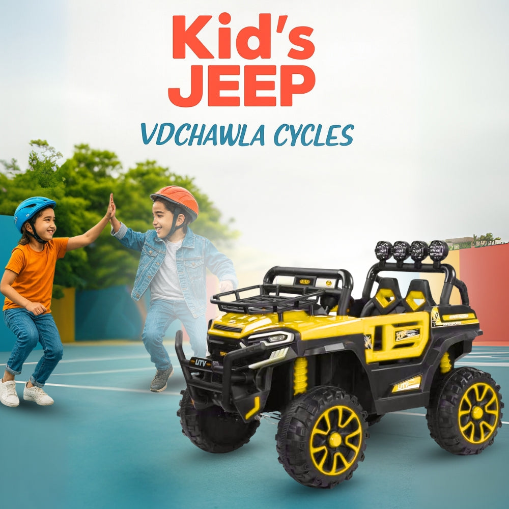 6188 Ride On Jeep for Kids (yellow, Battery Operated 4x4)