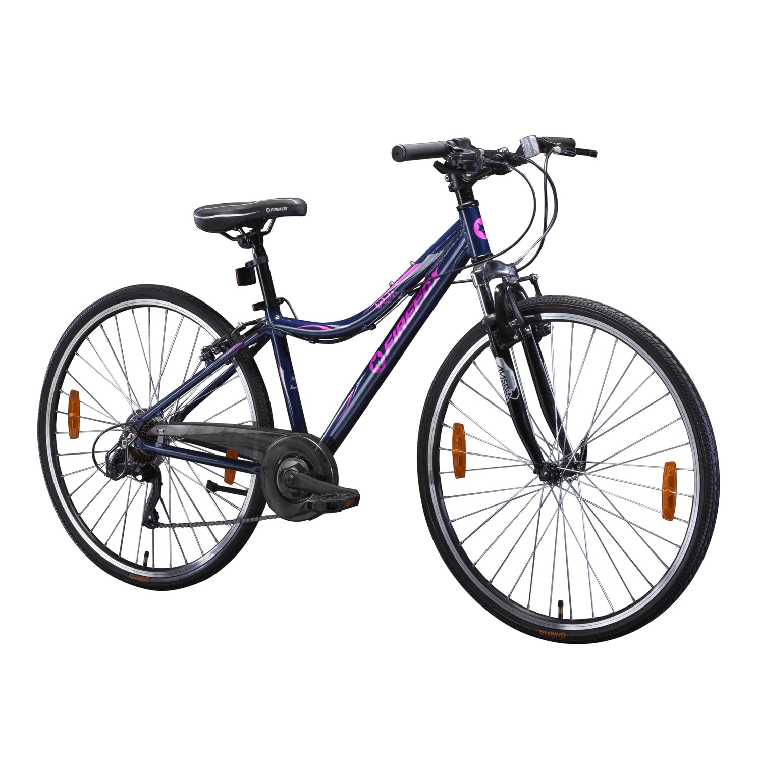 Firefox Karma 700C side view – hybrid cycle with front suspension