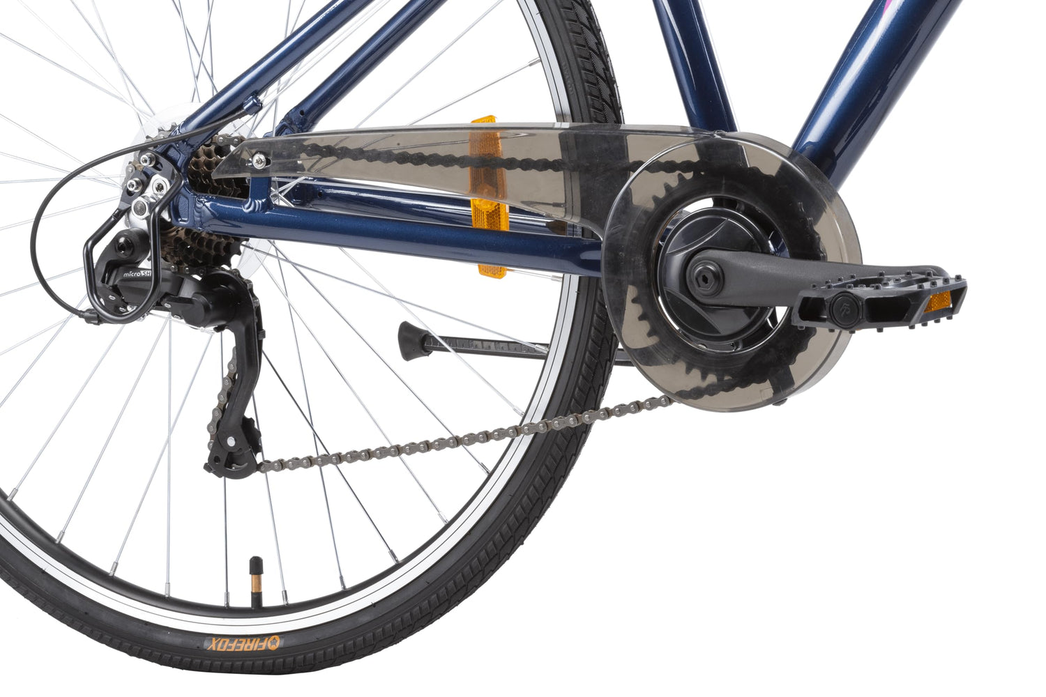 Rear gear system close-up – Firefox Karma hybrid 7-speed cycle