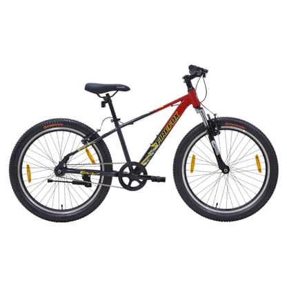 FIREFOX Tremor X 24 V Mountain Cycle (Single Speed, Red) | Ideal for Mens | 98% Assembled Cycle