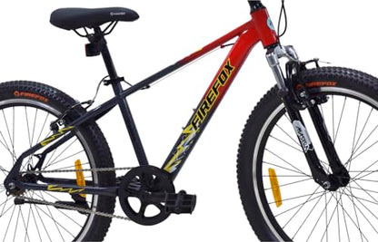 FIREFOX Tremor X 24 V Mountain Cycle (Single Speed, Red) | Ideal for Mens | 98% Assembled Cycle