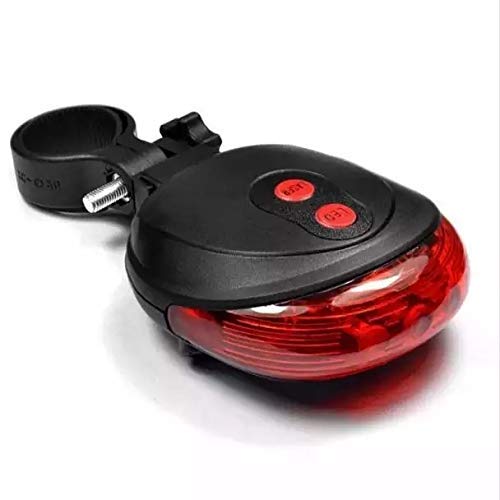 PROTOS INDIA.NET ™ Bike Cycle Light Laser Tail Light 5 LED 7 Mode Rechargeable Safety Rear Warning Back Rear Bicycle Light