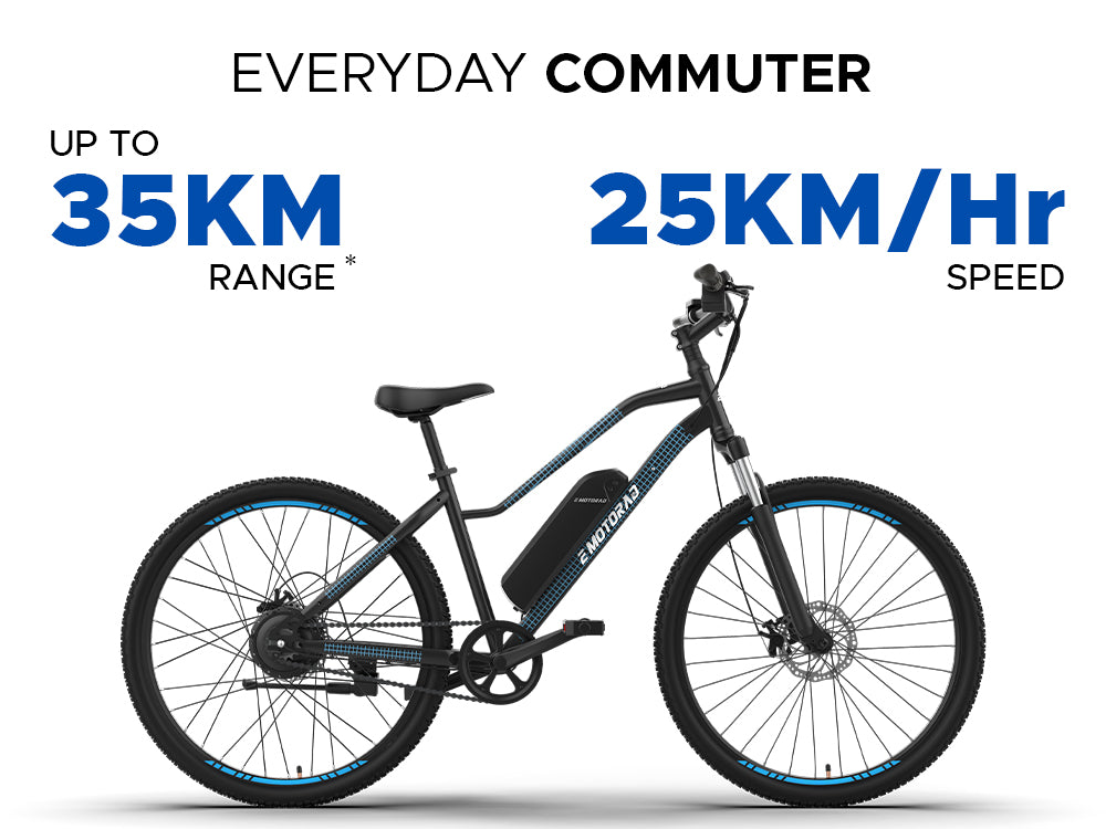 E Motorad X2 27.5T Electric Cycle (Furious Red, 7.65Ah)