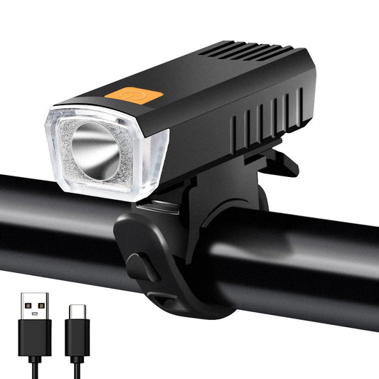 VICTGOAL Cycle Light Type-C Rechargeable Front Light for Cycle Waterproof High Bright Anti-Glare Bicycle Light with 3 Lighting Modes for Night Riding (Black)