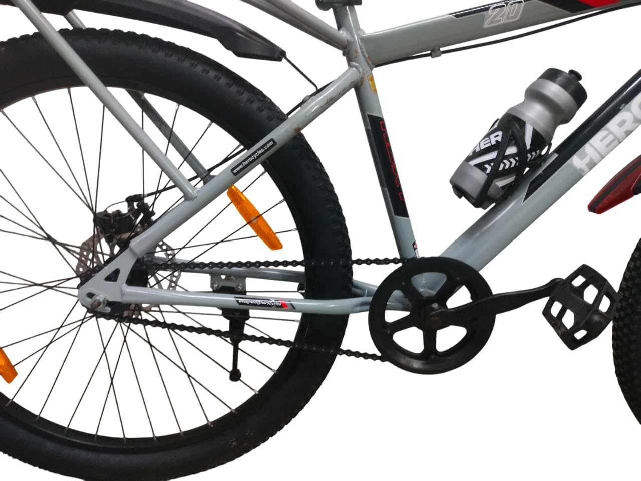 Hero Next 26T Single Speed Mountain Bicycle with Carrier | Steel Frame | Grey