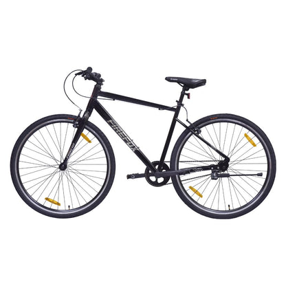 FIREFOX Whiplash 700C T Hybrid Cycle/City Bike | Single Speed | Black | Ideal for Mens | 98% Assembled Cycle