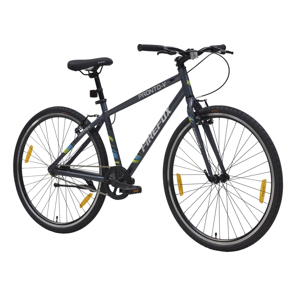 FIREFOX Pronto V 700C Mountain Bicycle for Mens (Single Speed, Grey) - 98% Assembled Cycle