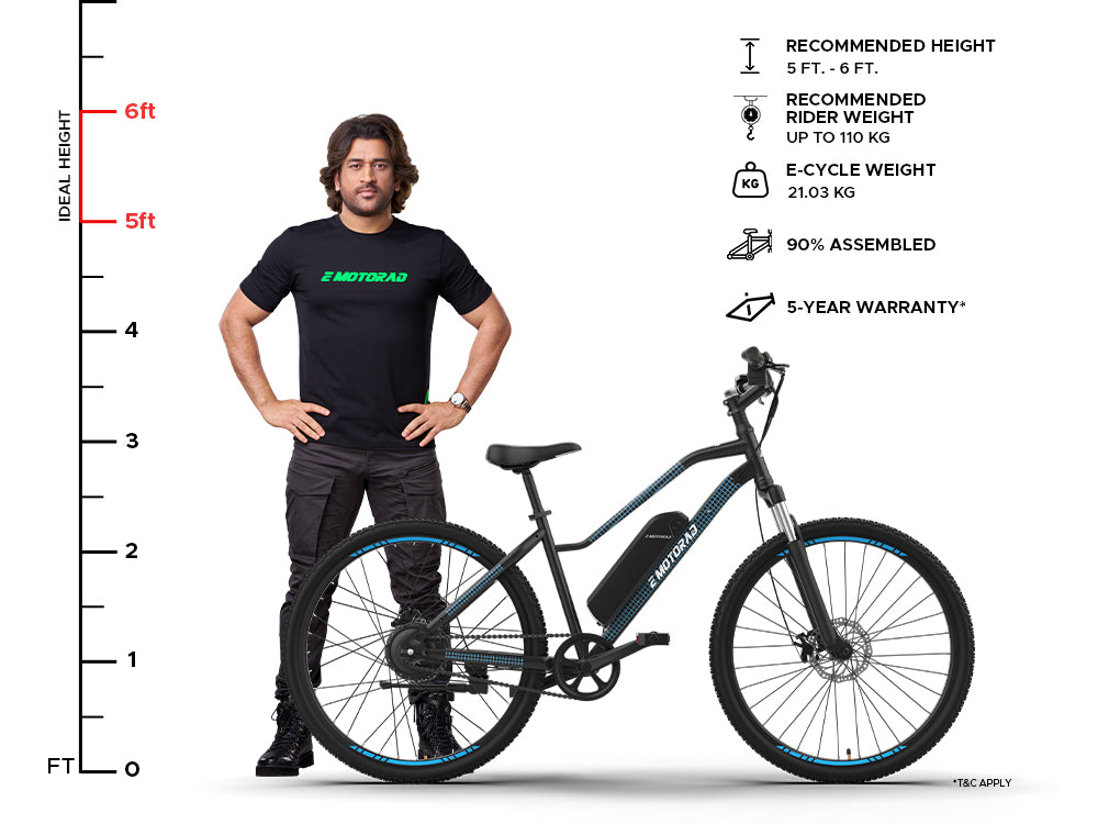 E Motorad X2 27.5T Electric Cycle (Furious Red, 7.65Ah)