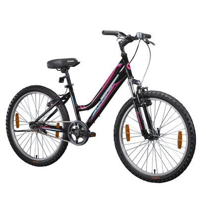 FIREFOX Breeze 24T Hybrid Bicycle for Womens | Black | Frame:14 Inches | Single Speed | 98% Assembled Cycle | Lightweight Fame | Front Suspension