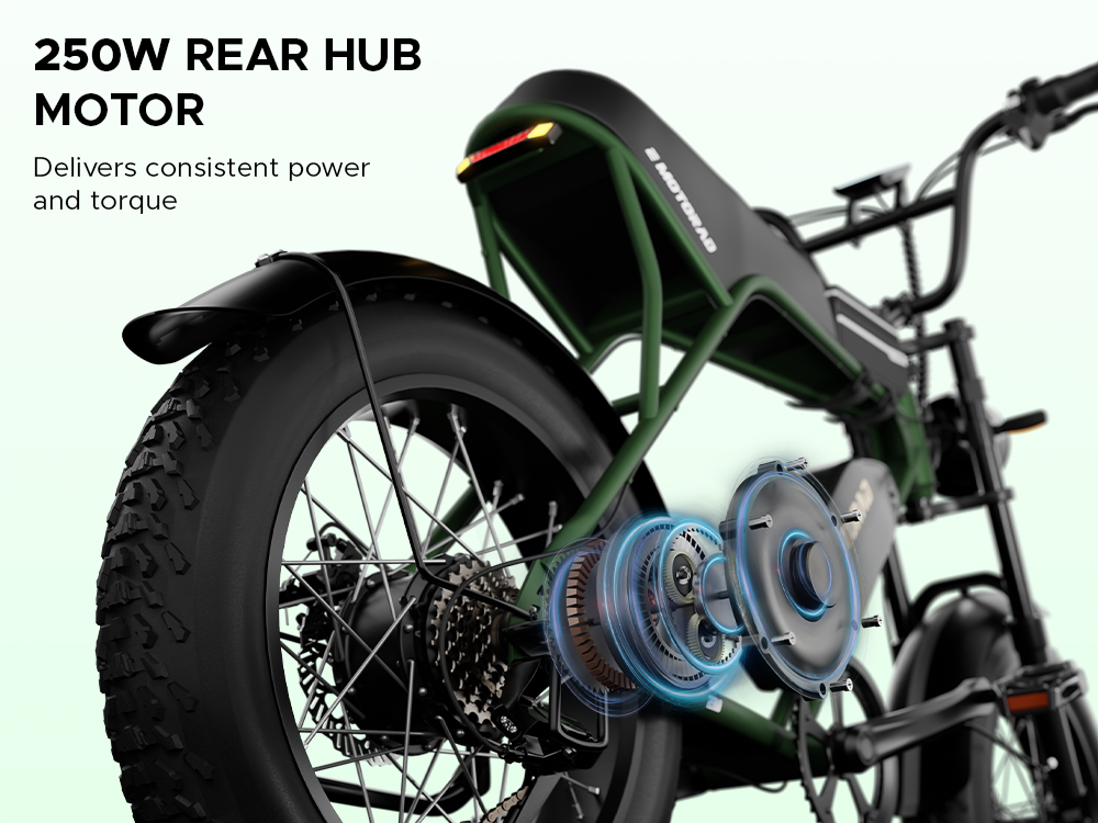 EMotorad Ranger Electric Cycle | 75KM Range Fat Tyre E-Bike