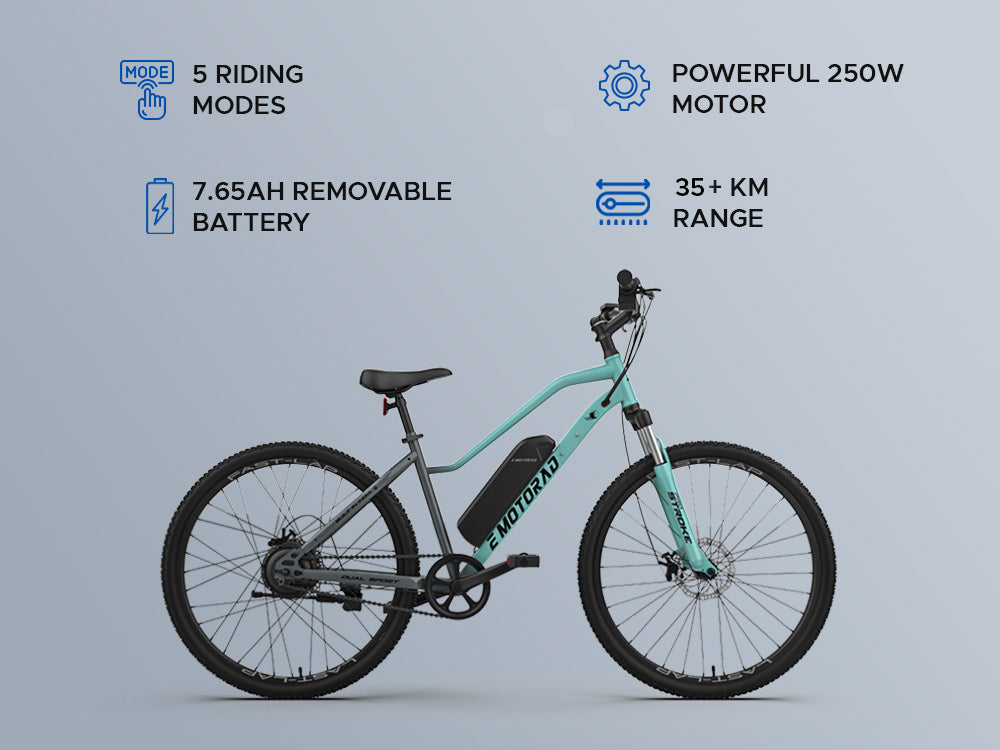 E Motorad X2 27.5T Electric Cycle (Furious Red, 7.65Ah)