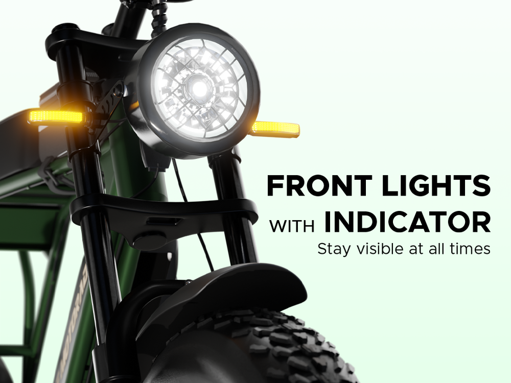 EMotorad Ranger Electric Cycle | 75KM Range Fat Tyre E-Bike