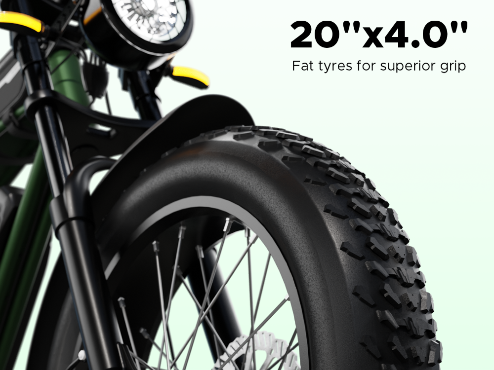 EMotorad Ranger Electric Cycle | 75KM Range Fat Tyre E-Bike