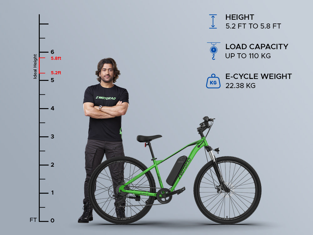 29T EMotorad T-Rex Air Electric Cycle – 250W Motor, 7 Speed Shimano Gears, Front Suspension