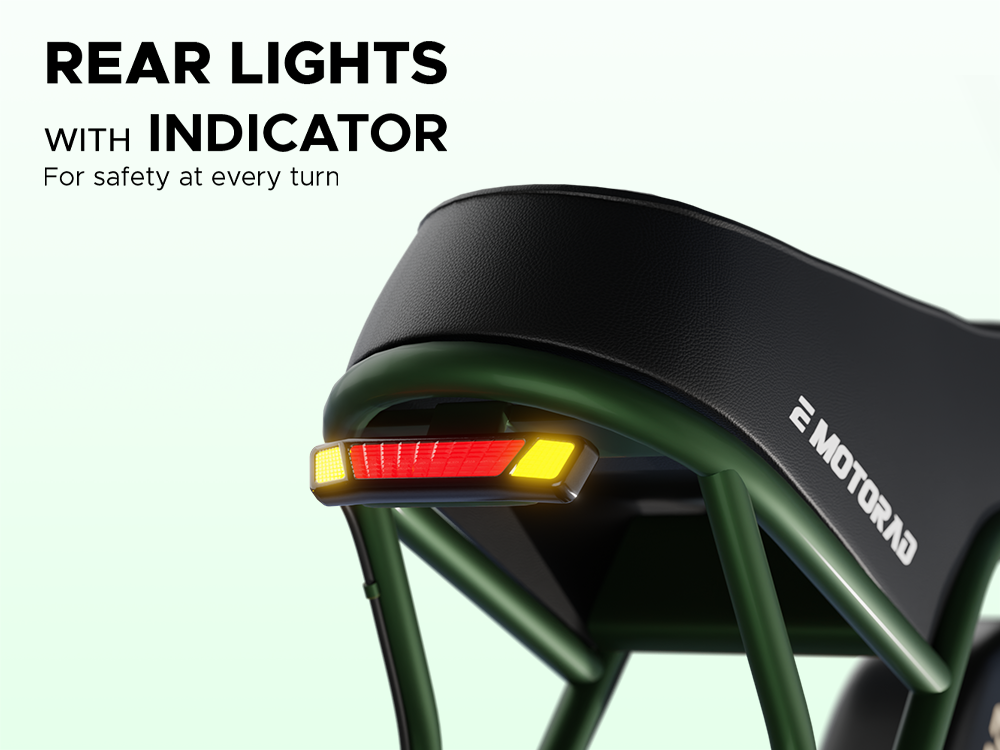 EMotorad Ranger Electric Cycle | 75KM Range Fat Tyre E-Bike