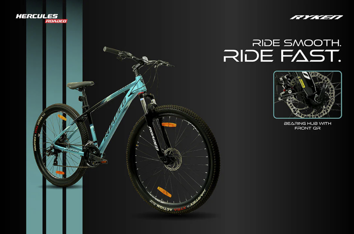 Hercules Roadeo Ryken 21 speed MTB bicycle for adventure fitness and commuting