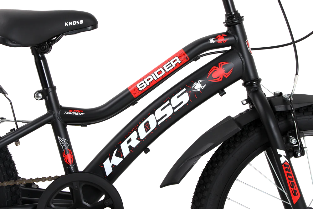 KROSS Spider Kids Cycle | Single Speed | Steel Frame | V Brakes | Boys & Girls Bicycle