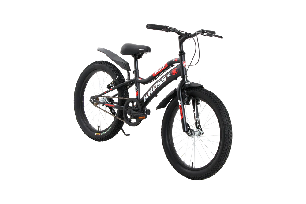 KROSS Spider Kids Cycle | Single Speed | Steel Frame | V Brakes | Boys & Girls Bicycle