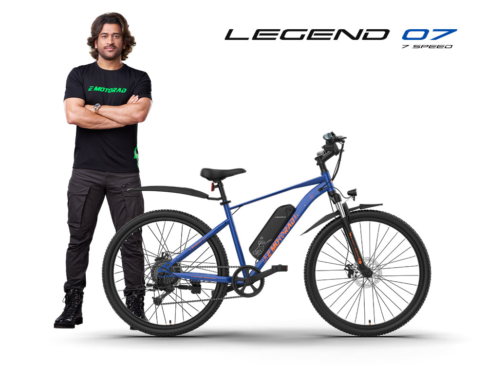 E-Motorad Legend 07 MSD Edition | 250W Electric Cycle | 7.65Ah Battery | LCD Display
