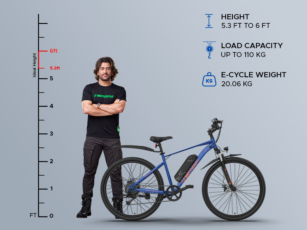 E-Motorad Legend 07 MSD Edition | 250W Electric Cycle | 7.65Ah Battery | LCD Display
