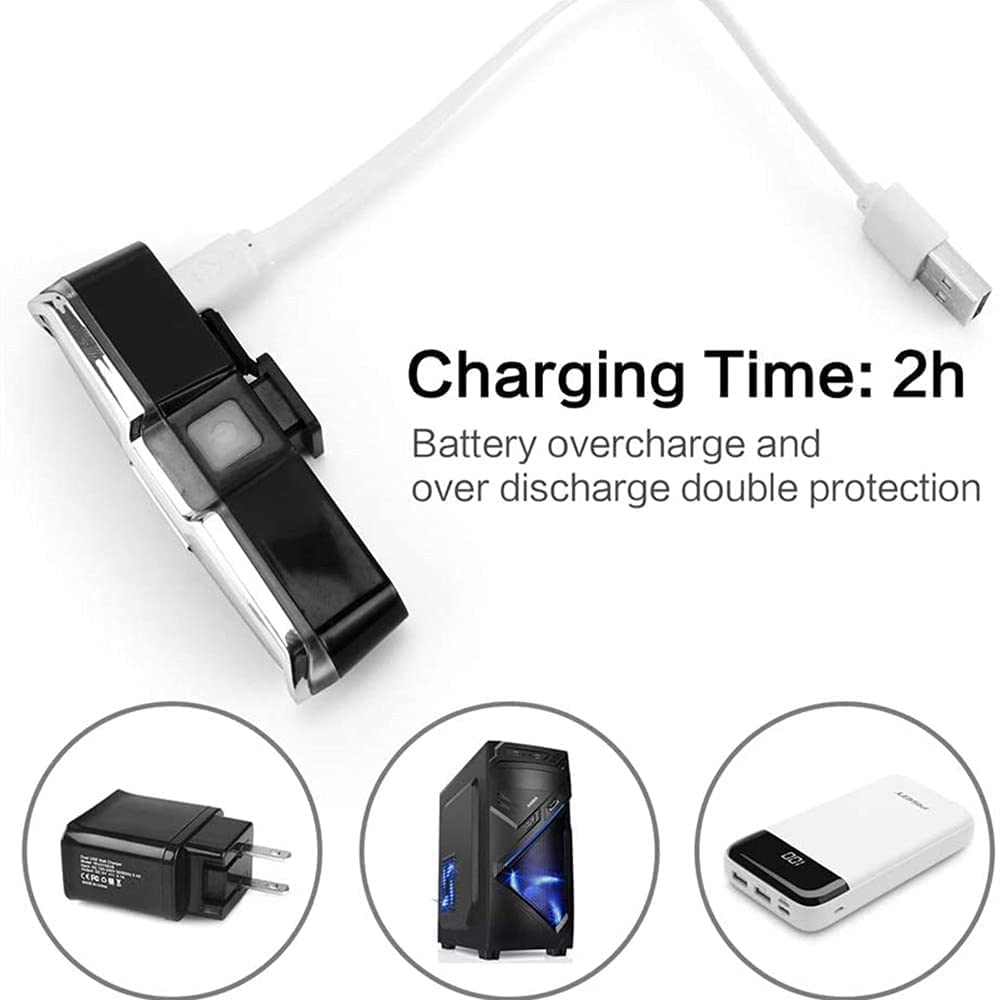 Charging adapter with text about charging time and protection features on a white background