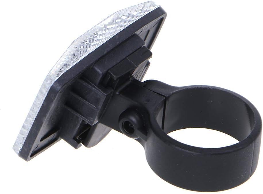 Black bike handlebar mount with reflective surface on a white background