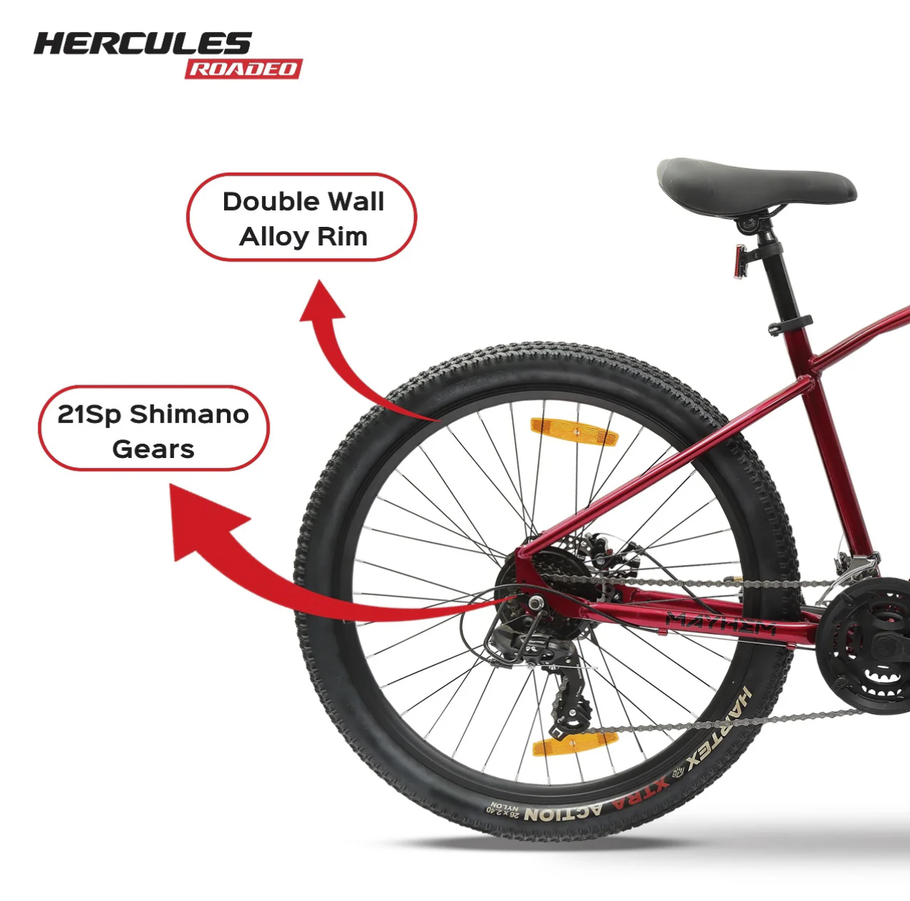 29T Hercules Roadeo Mayhem MTB Cycle | 21 Speed Shimano Gears | Dual Disc Brakes