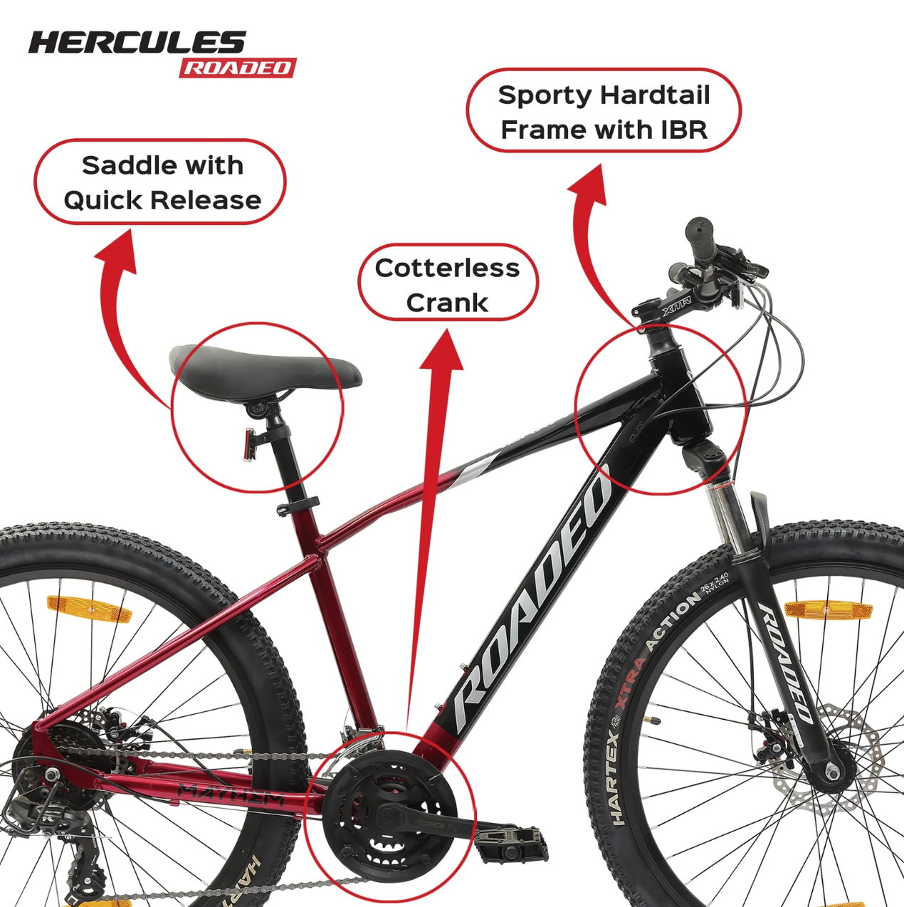 29T Hercules Roadeo Mayhem MTB Cycle | 21 Speed Shimano Gears | Dual Disc Brakes
