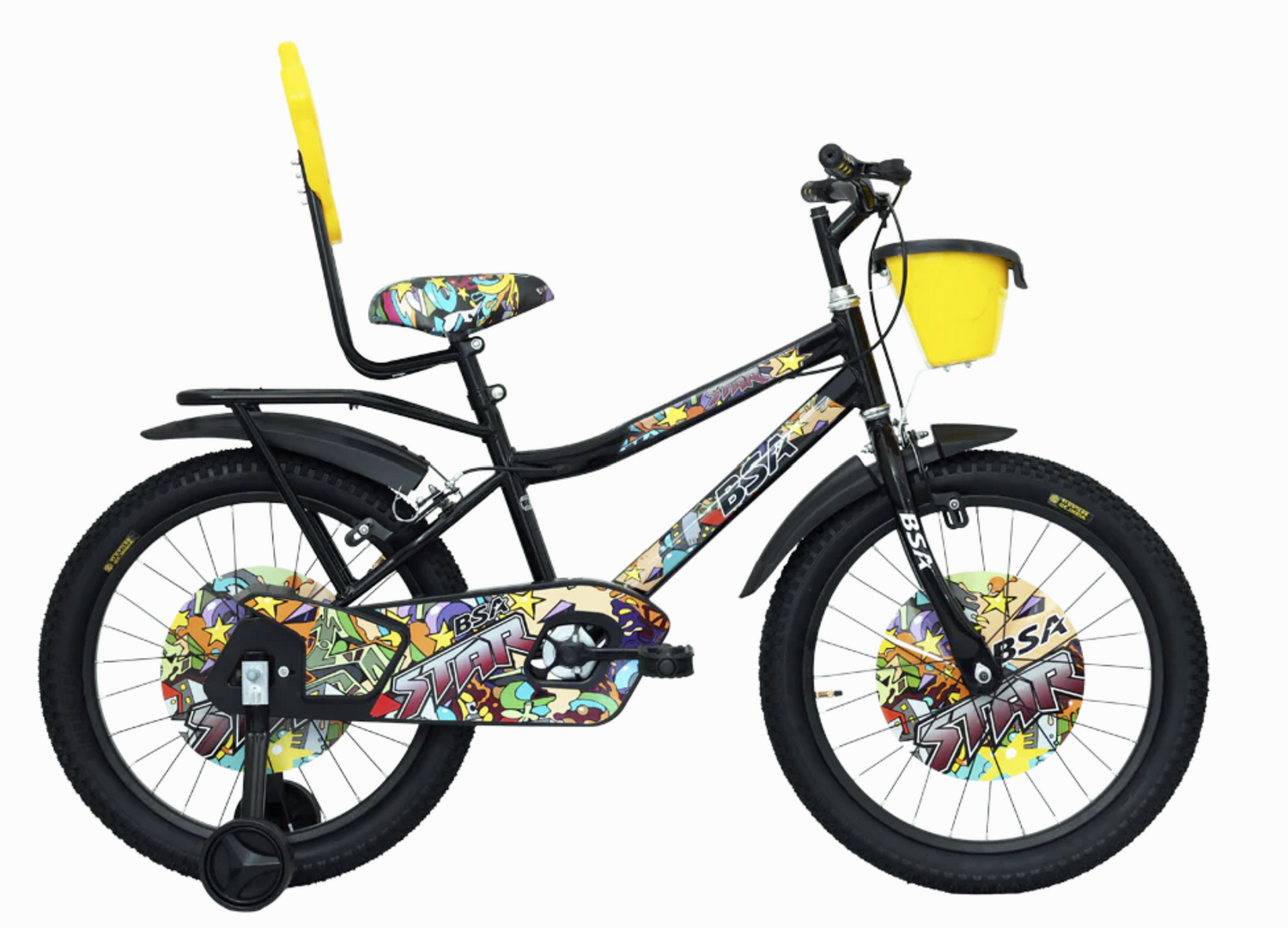 BSA Star Kids Cycle | Single Speed Bicycle | Steel Frame | Front Basket | VD Chawla Cycles