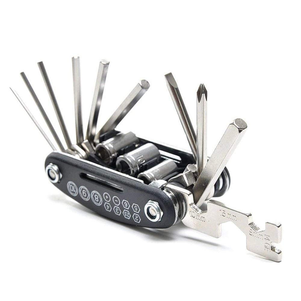 Allen key tool kit fully open showing hex keys, socket wrenches and flat wrench