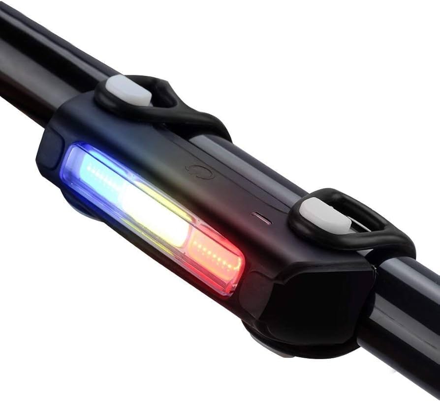 "Cycle police back light flashing in night – waterproof LED design"
