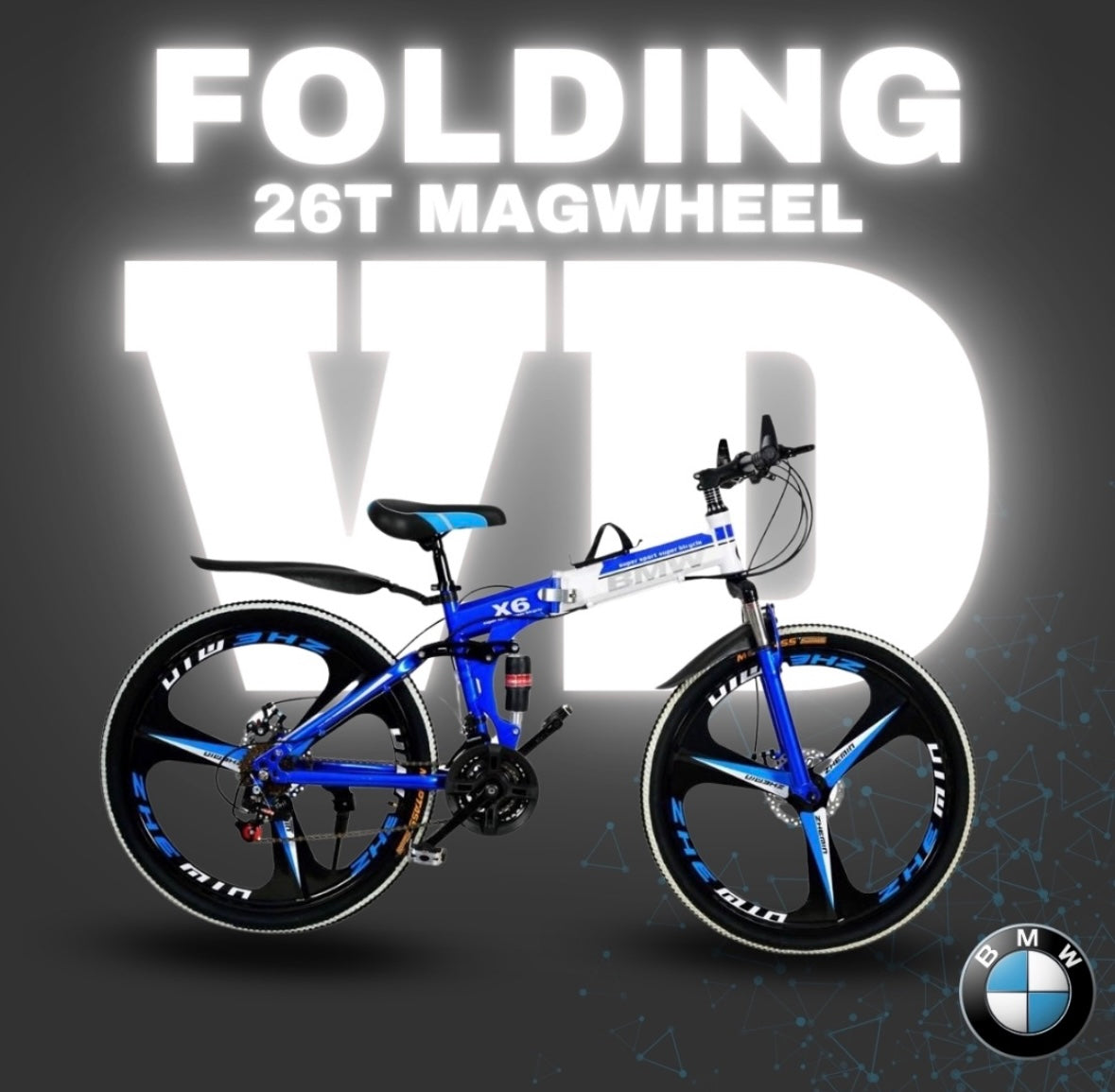 bmw-folding-bike-blue-26T-21gear