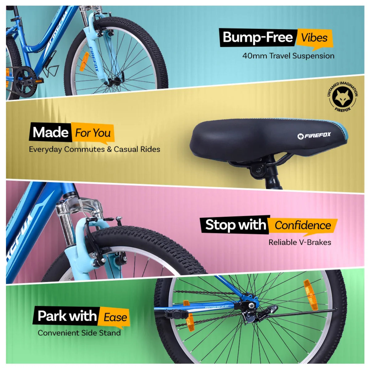 Firefox Breeze 24 & 26T Single Speed City Cycle for Women