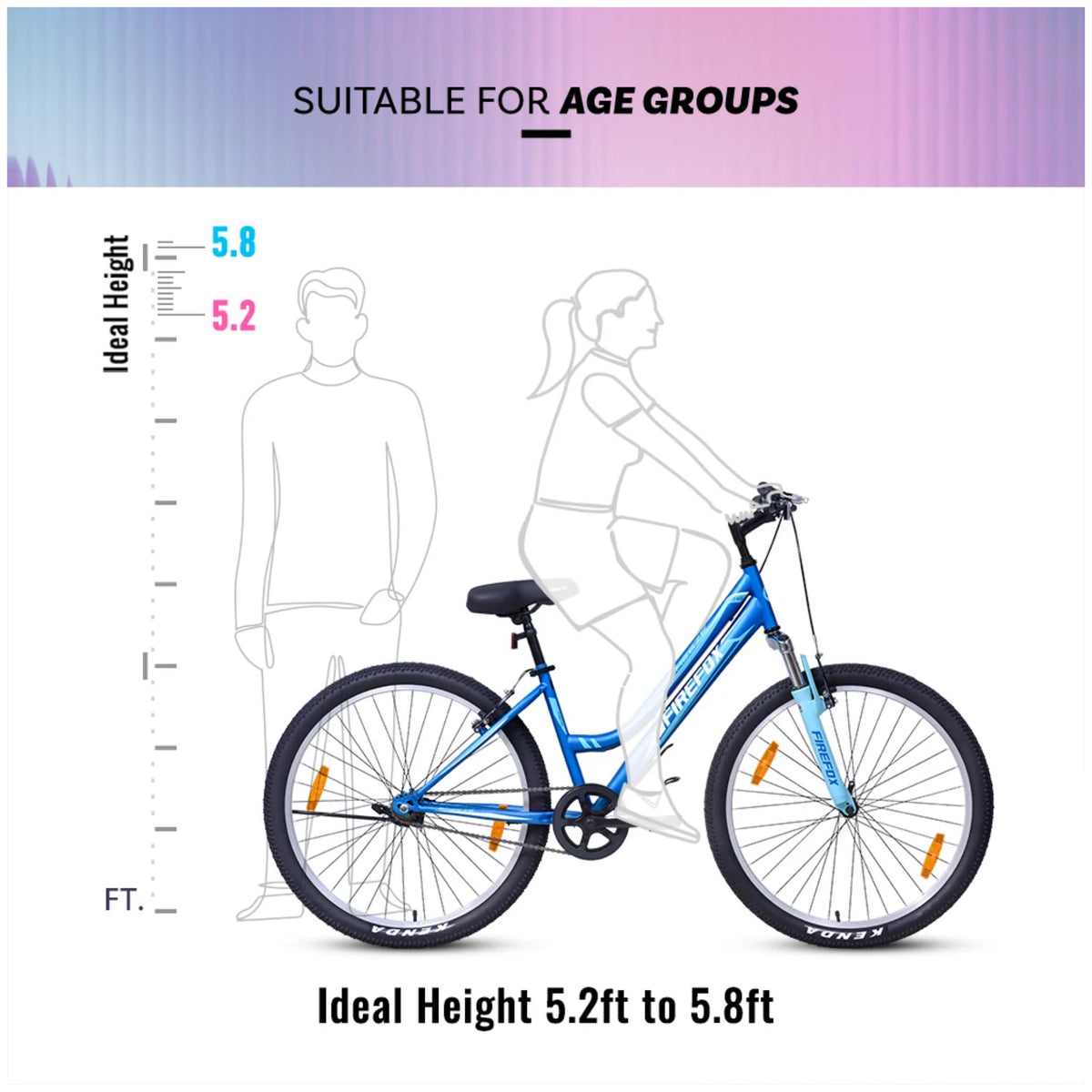 Firefox Breeze 24 & 26T Single Speed City Cycle for Women