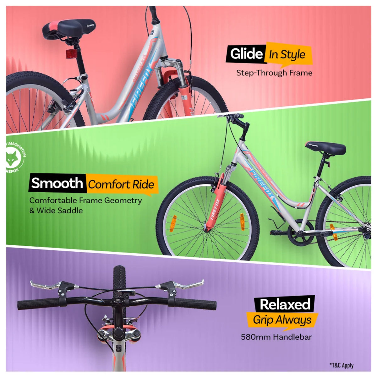 Firefox Breeze 24 & 26T Single Speed City Cycle for Women