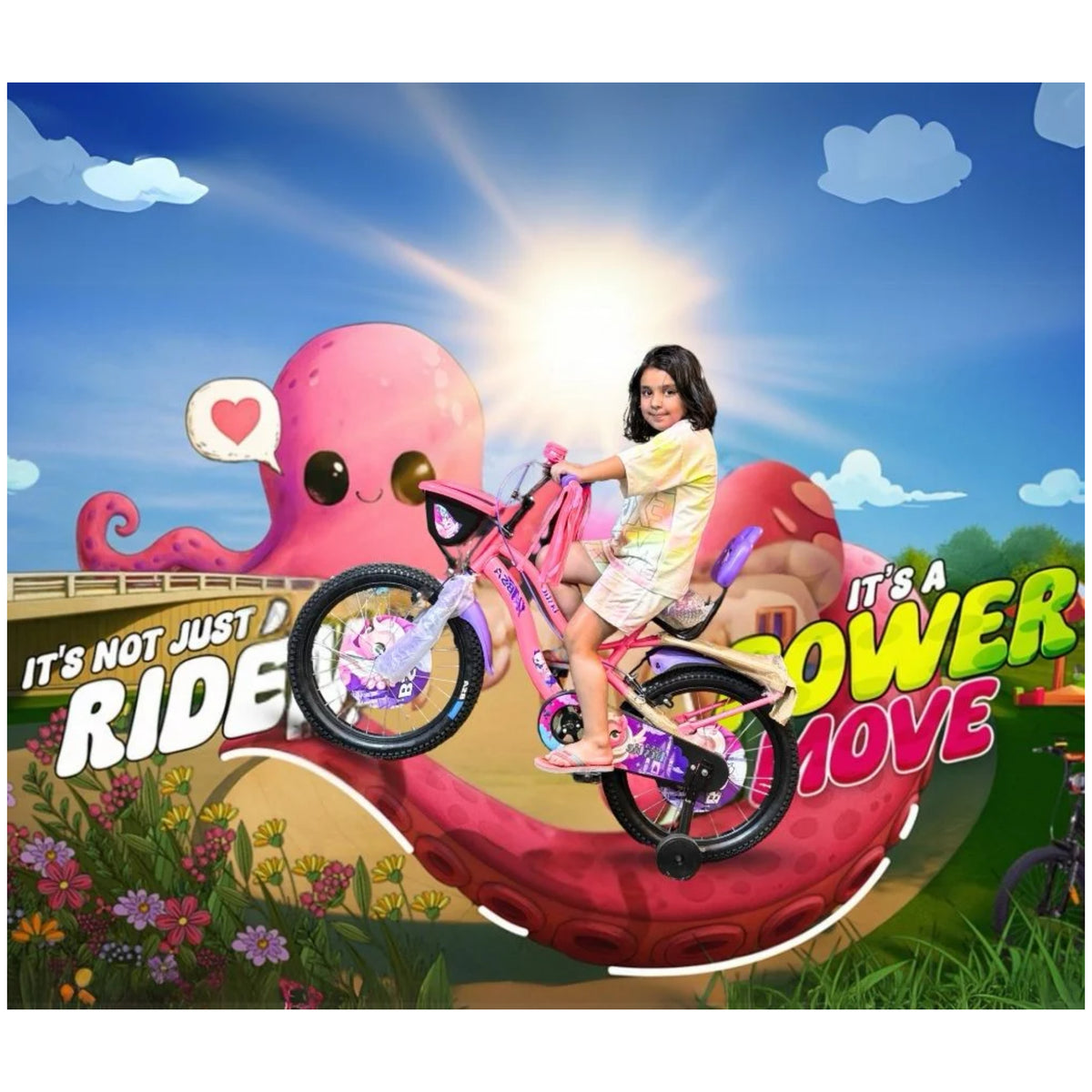BSA Bestie pink purple girls bicycle with basket and backrest