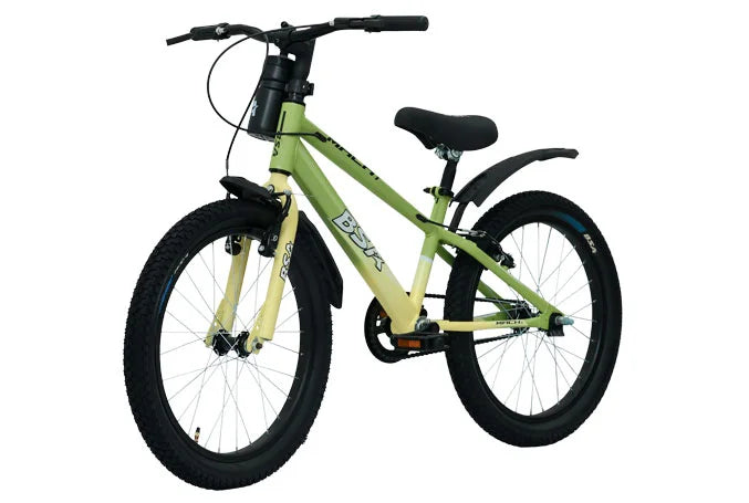 BSA Mach 1 Green Kids Cycle with Steel Frame, Single Speed and Power Brakes