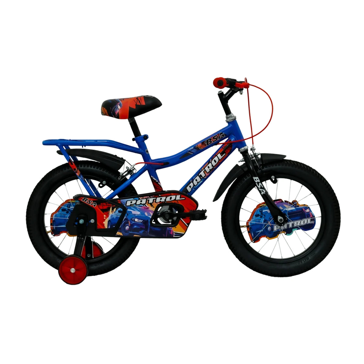 BSA Patrol children's cycle with trainer wheel and sporty graphics
