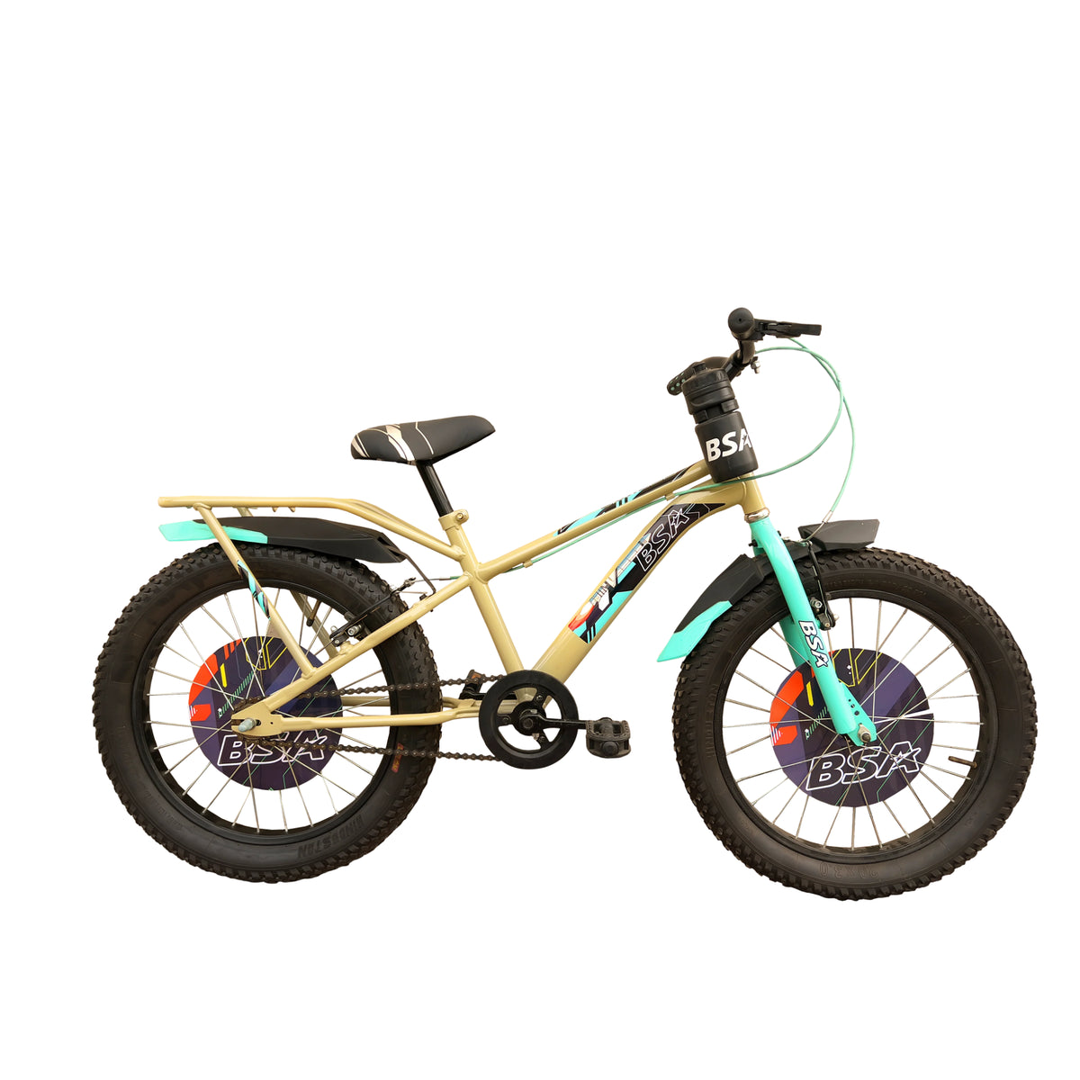 BSA Rocket 3T 20T beige turquoise kids cycle