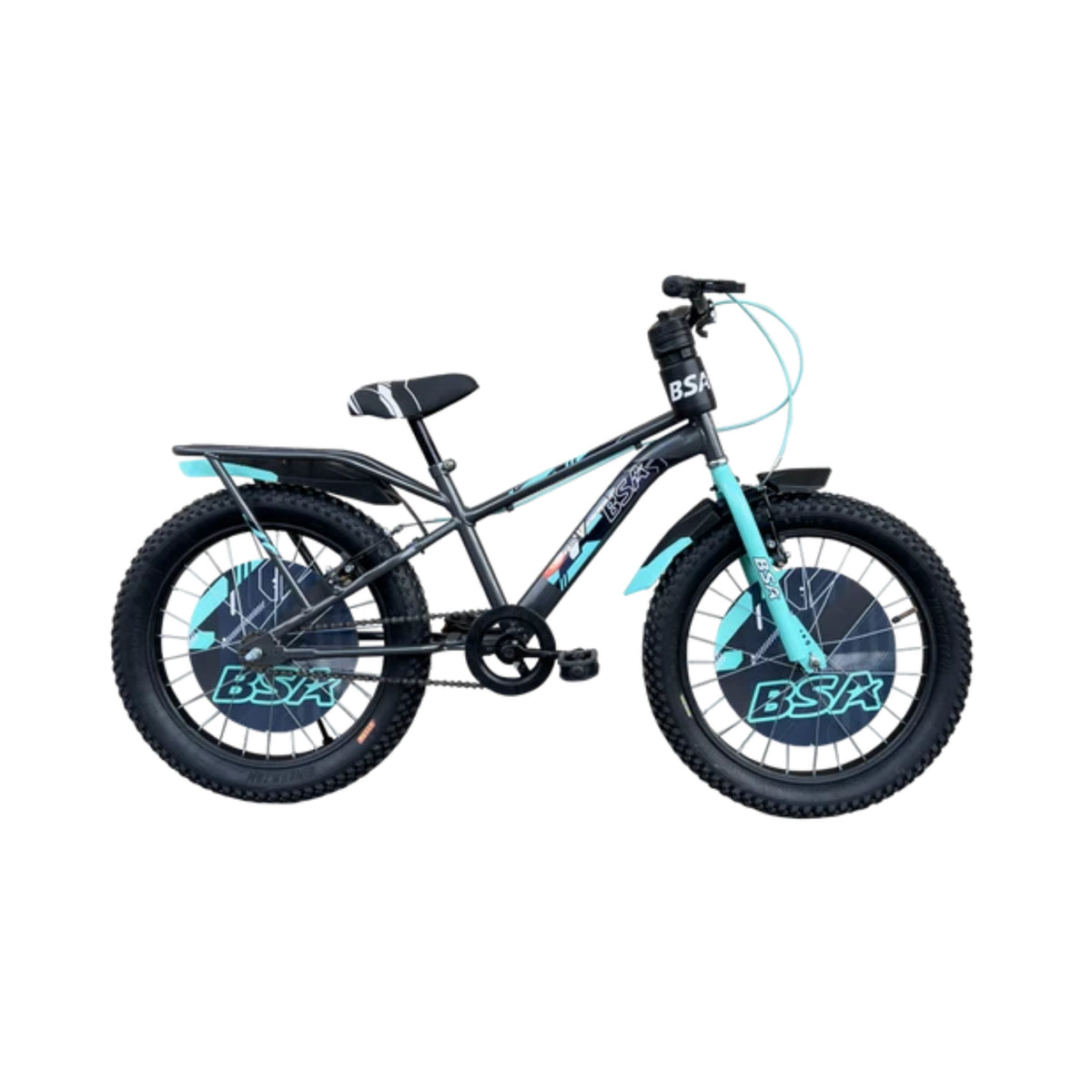 BSA Rocket 3T 20T black turquoise kids cycle