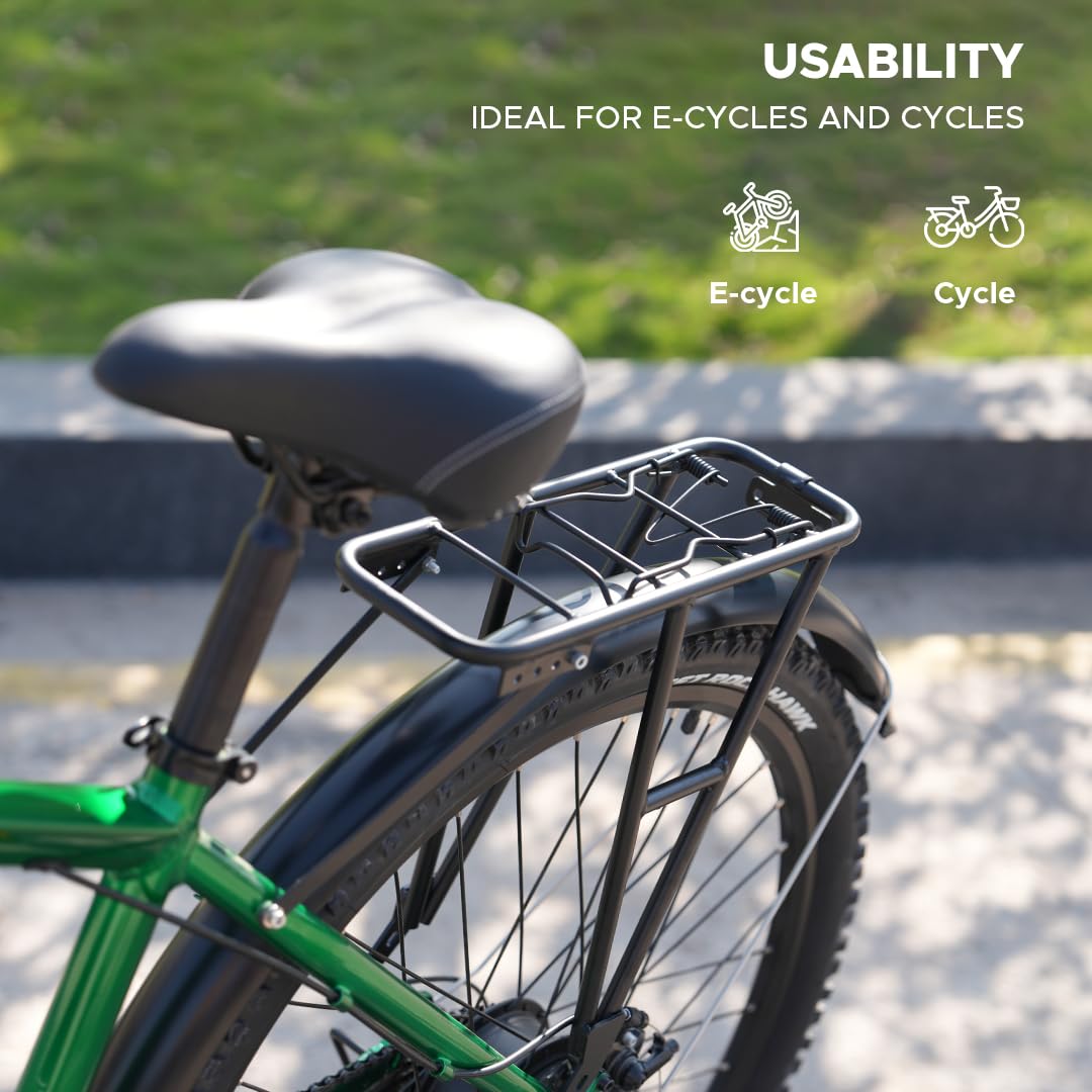 cycle carrier installed on MTB bicycle rear rack daily commuting use