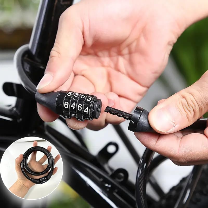 "Close-up of 4-digit PIN dial on combination number lock"

