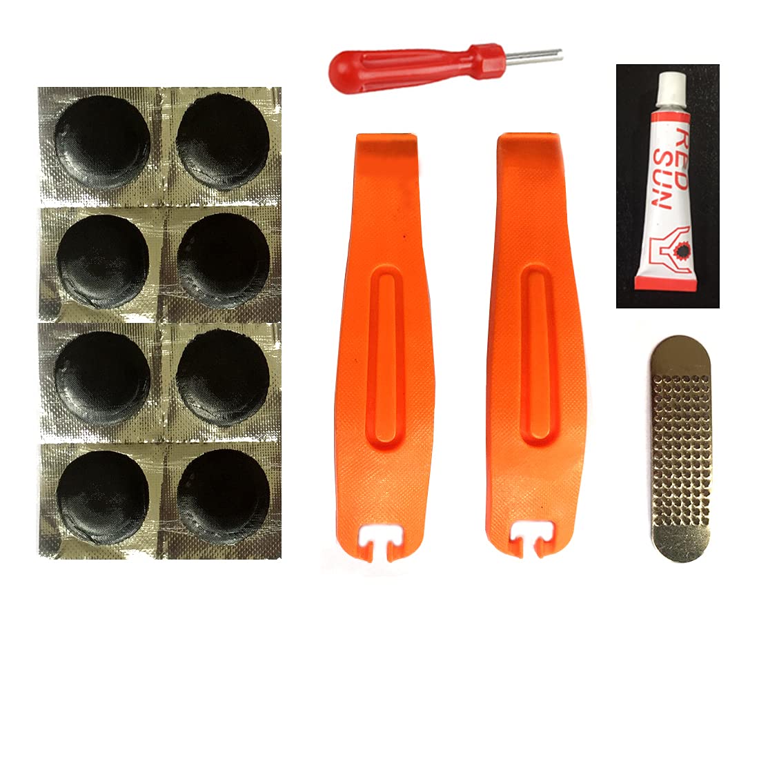 Bicycle puncture repair kit 13pcs with patches tyre levers and tools for cycle repair India