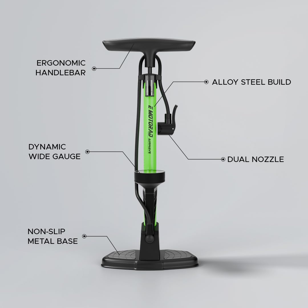 EMotorad AirWave pump alloy steel build dual nozzle non slip base durable design
