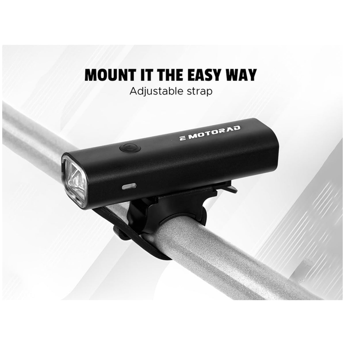 EMotorad BlazeBeam bicycle headlight with adjustable mounting strap