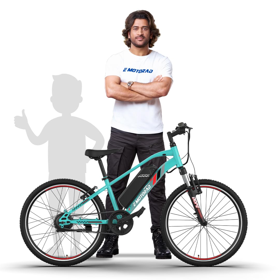 E Motorad Dope kids electric cycle with removable battery and front suspension – stylish e-bike for children
