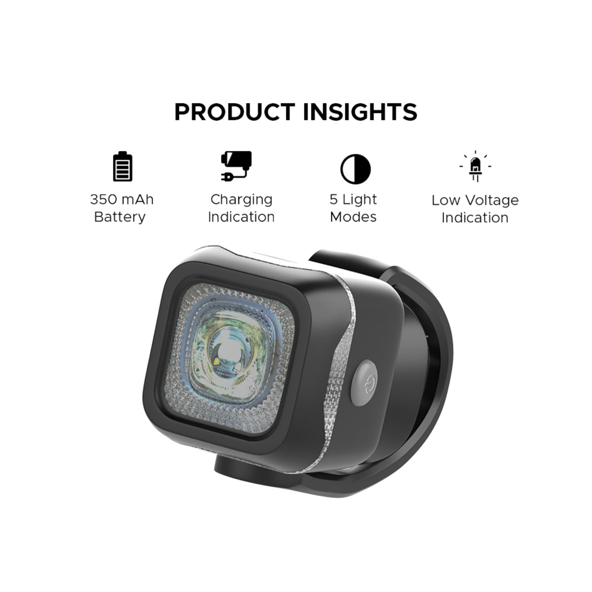 EMotorad Lumo 350mAh rechargeable cycle headlight with 5 light modes