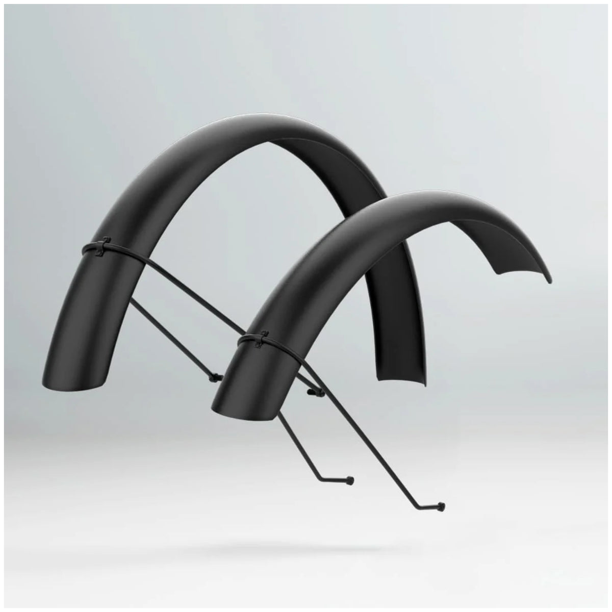 EMotorad metal cycle mudguard black front view