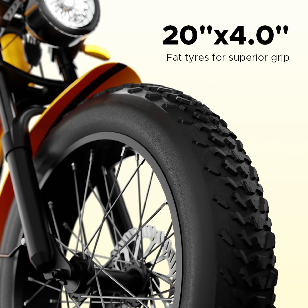 Emotorad Ranger electric cycle with 20x4.0 fat tyres for superior grip